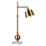 Uttermost Laton Brushed Brass Task Lamp - Home Elegance USA