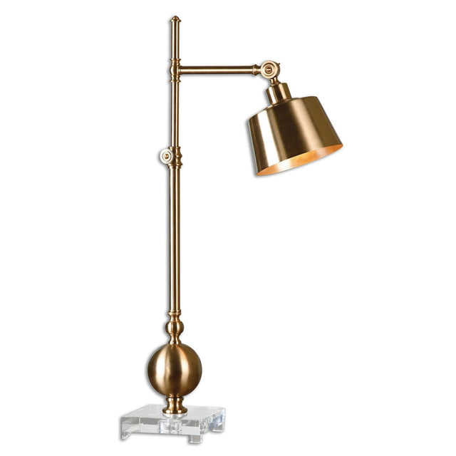 Uttermost Laton Brushed Brass Task Lamp - Home Elegance USA