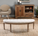 Uttermost Leggett Tufted White Bench - Home Elegance USA