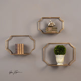 Uttermost Lindee Gold Wall Shelves - Set Of 3 - Home Elegance USA