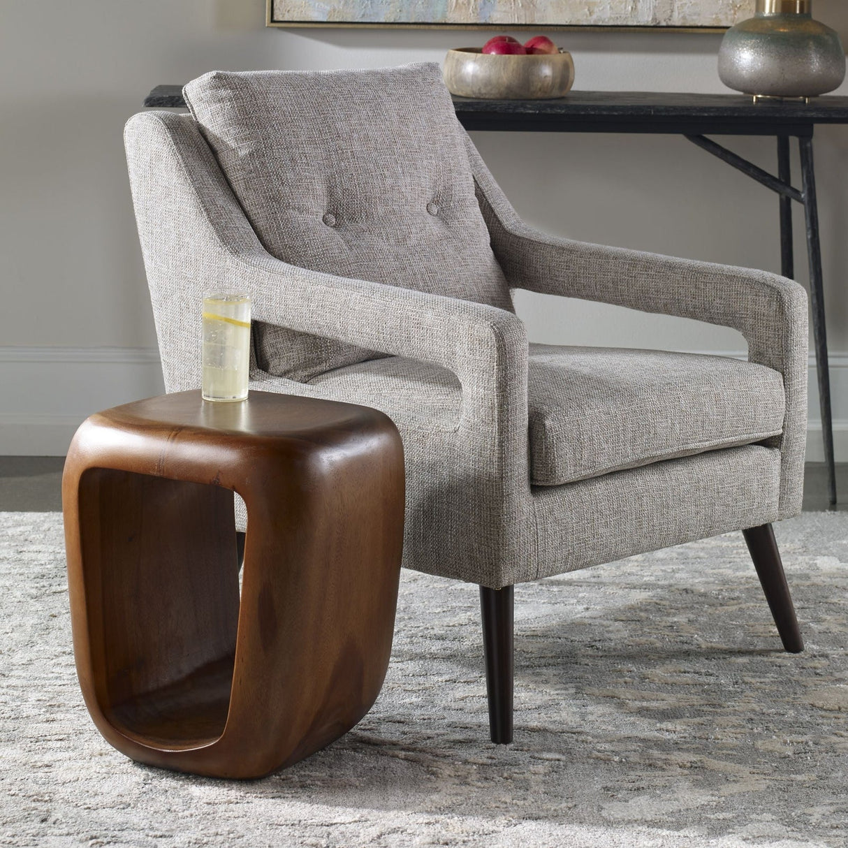 Uttermost Loophole Wooden Accent Stool - Home Elegance USA