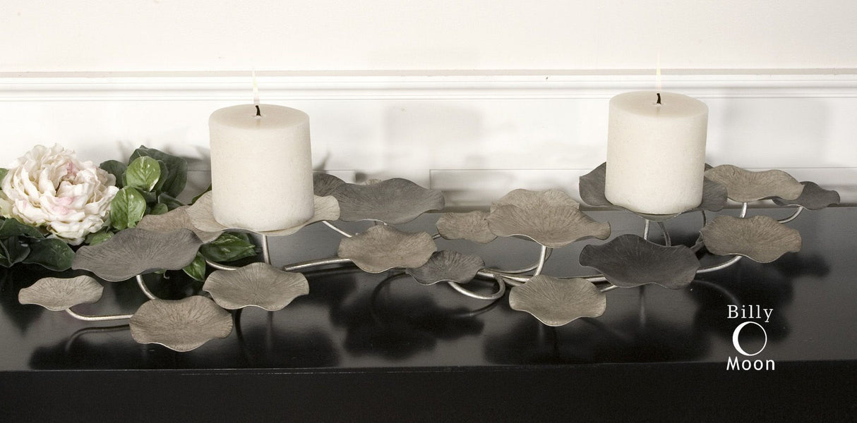 Uttermost Lying Lotus Metal Candleholders - Home Elegance USA