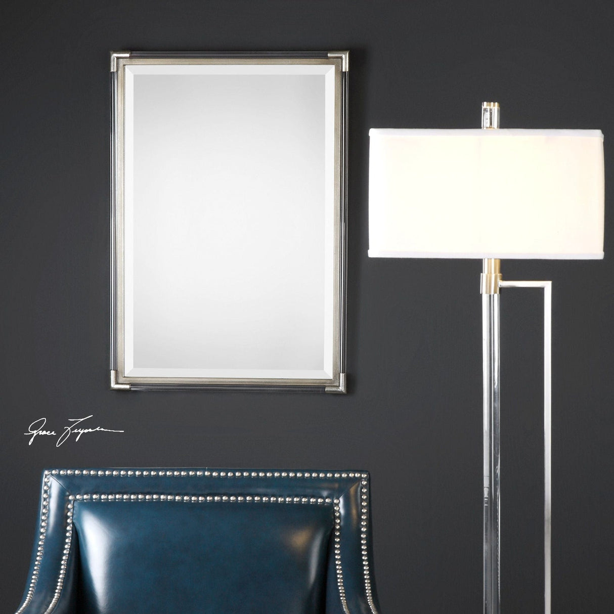 Uttermost Mackai Metallic Silver Mirror - Home Elegance USA