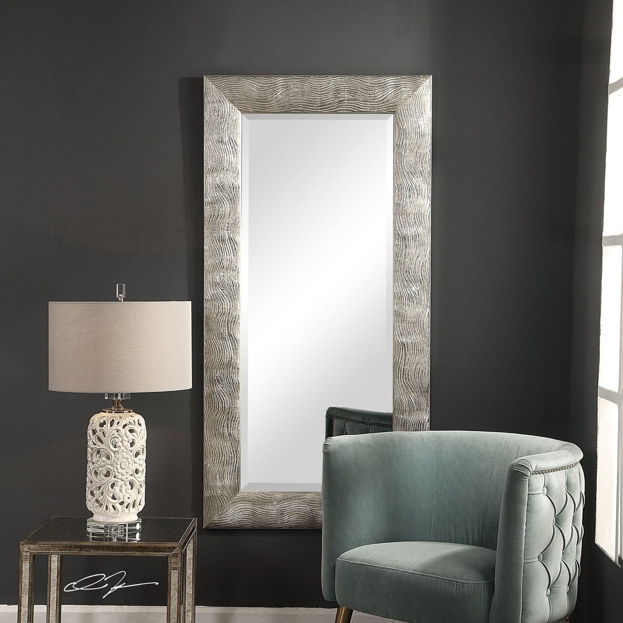 Uttermost Maeona Metallic Silver Mirror - Home Elegance USA