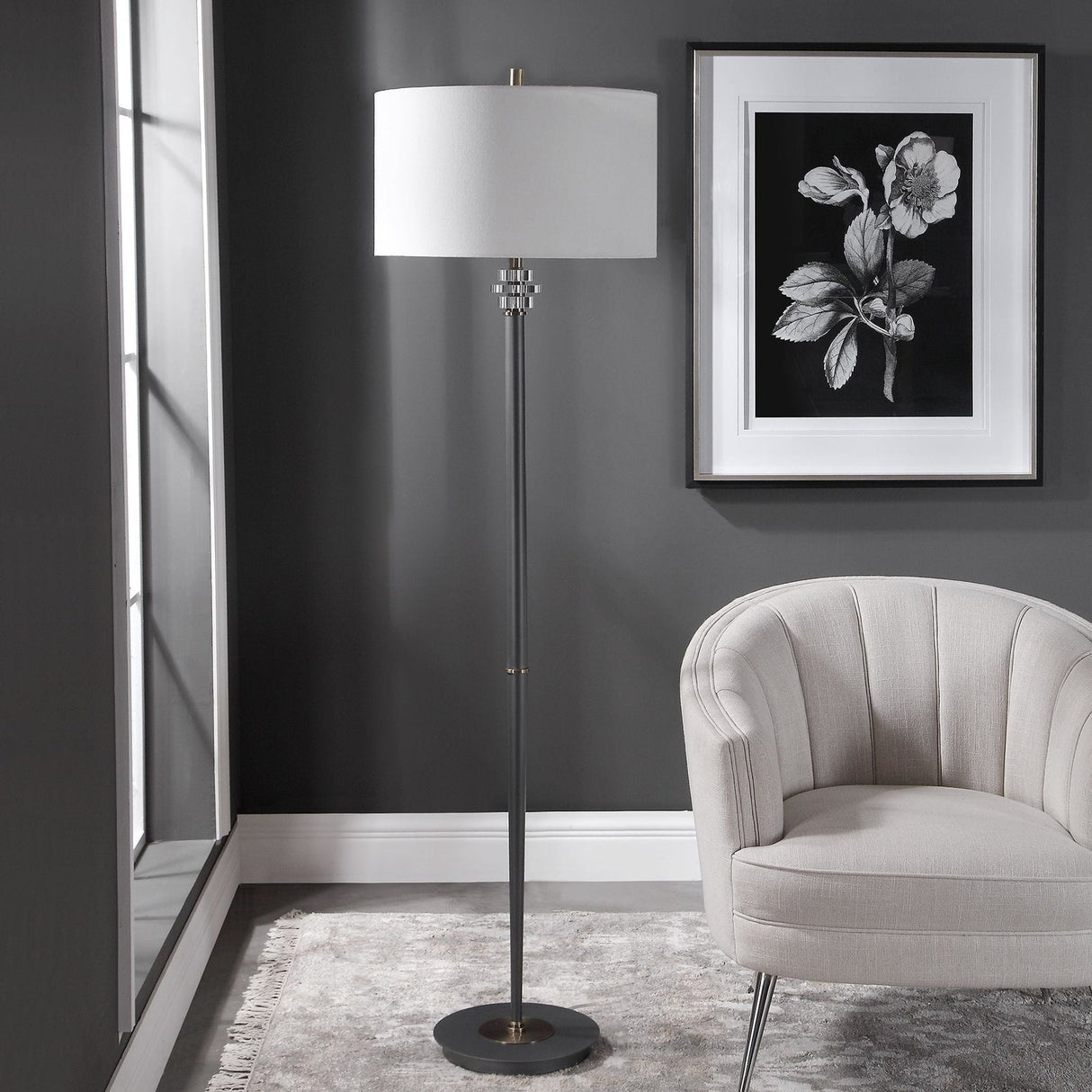 Uttermost Magen Modern Floor Lamp - Home Elegance USA