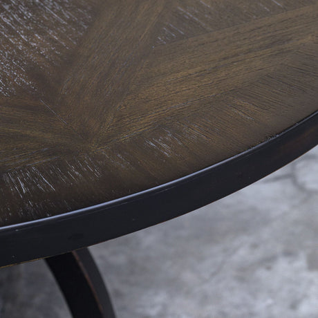 Uttermost Maiva Round Black Dining Table - Home Elegance USA