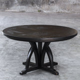 Uttermost Maiva Round Black Dining Table - Home Elegance USA