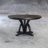 Uttermost Maiva Round Black Dining Table - Home Elegance USA