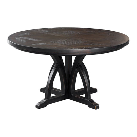 Uttermost Maiva Round Black Dining Table - Home Elegance USA