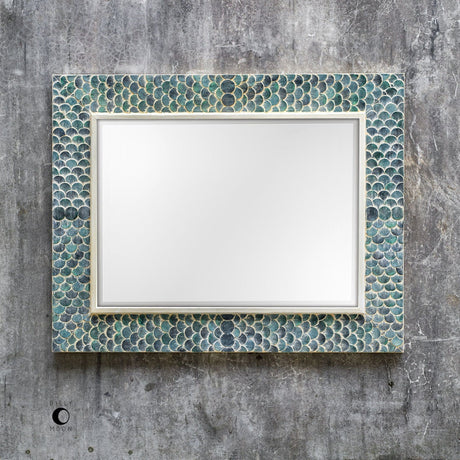 Uttermost Makaria Coastal Blue Mirror - Home Elegance USA
