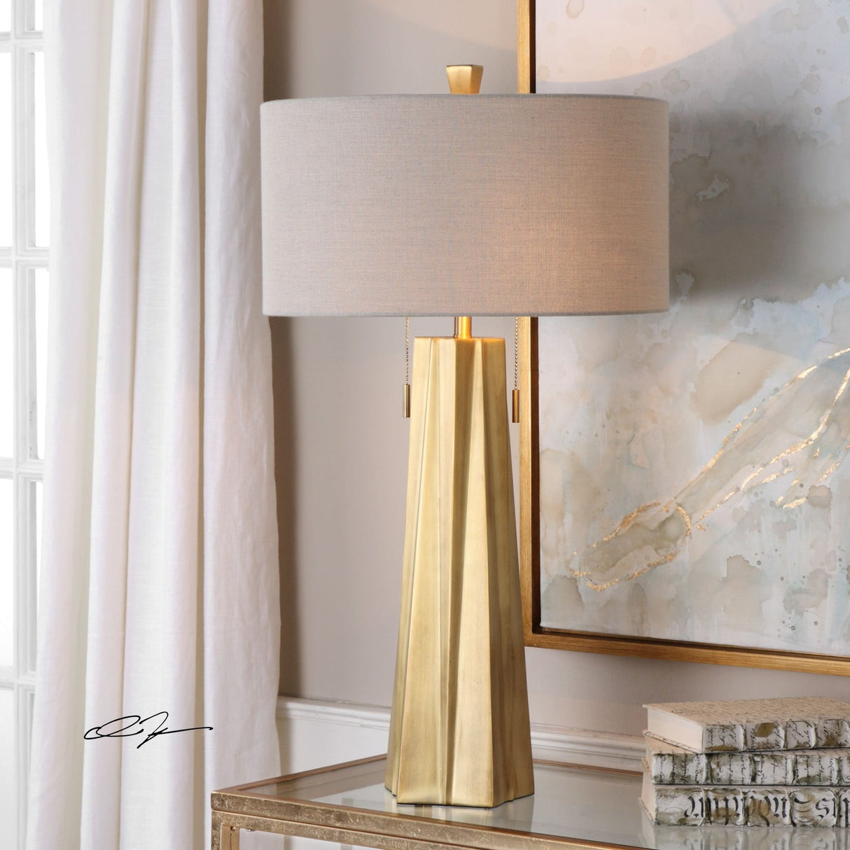 Uttermost Maris Gold Table Lamp - Home Elegance USA