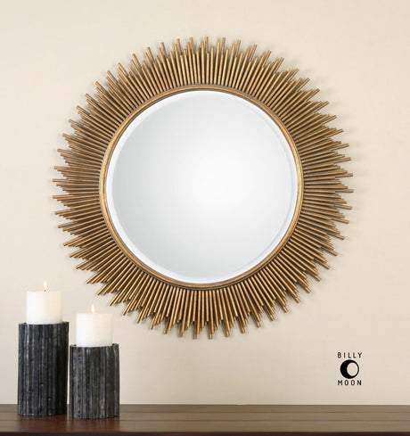 Uttermost Marlo Round Gold Mirror - Home Elegance USA