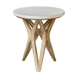 Uttermost Marnie Limestone Side Table - Home Elegance USA