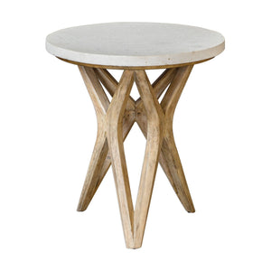 Uttermost Marnie Limestone Side Table - Home Elegance USA