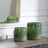 Uttermost Matcha Green Glass Vases - Set Of 2 - Home Elegance USA