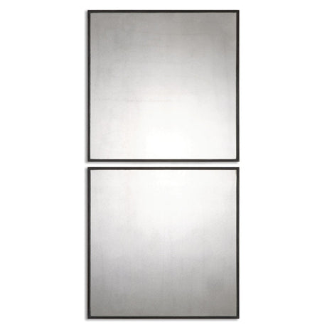 Uttermost Matty Antiqued Square Mirrors - Set Of 2 - Home Elegance USA