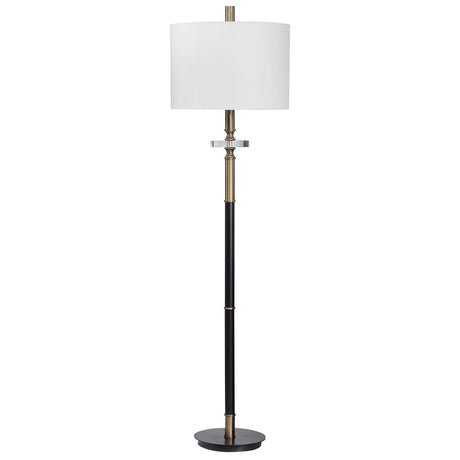 Uttermost Maud Aged Black Floor Lamp - Home Elegance USA