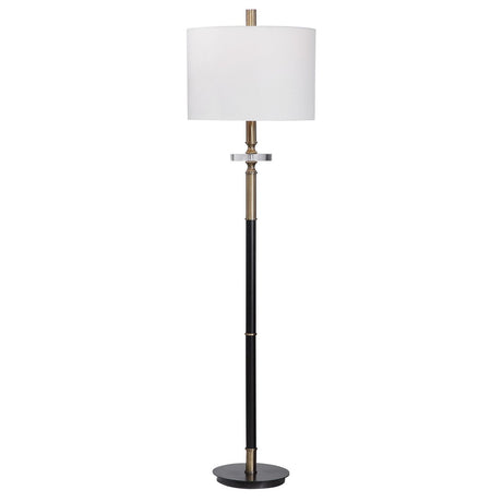 Uttermost Maud Aged Black Floor Lamp - Home Elegance USA