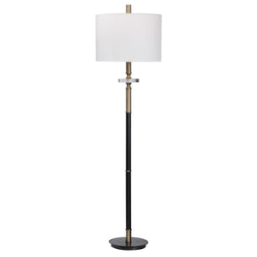 Uttermost Maud Aged Black Floor Lamp - Home Elegance USA