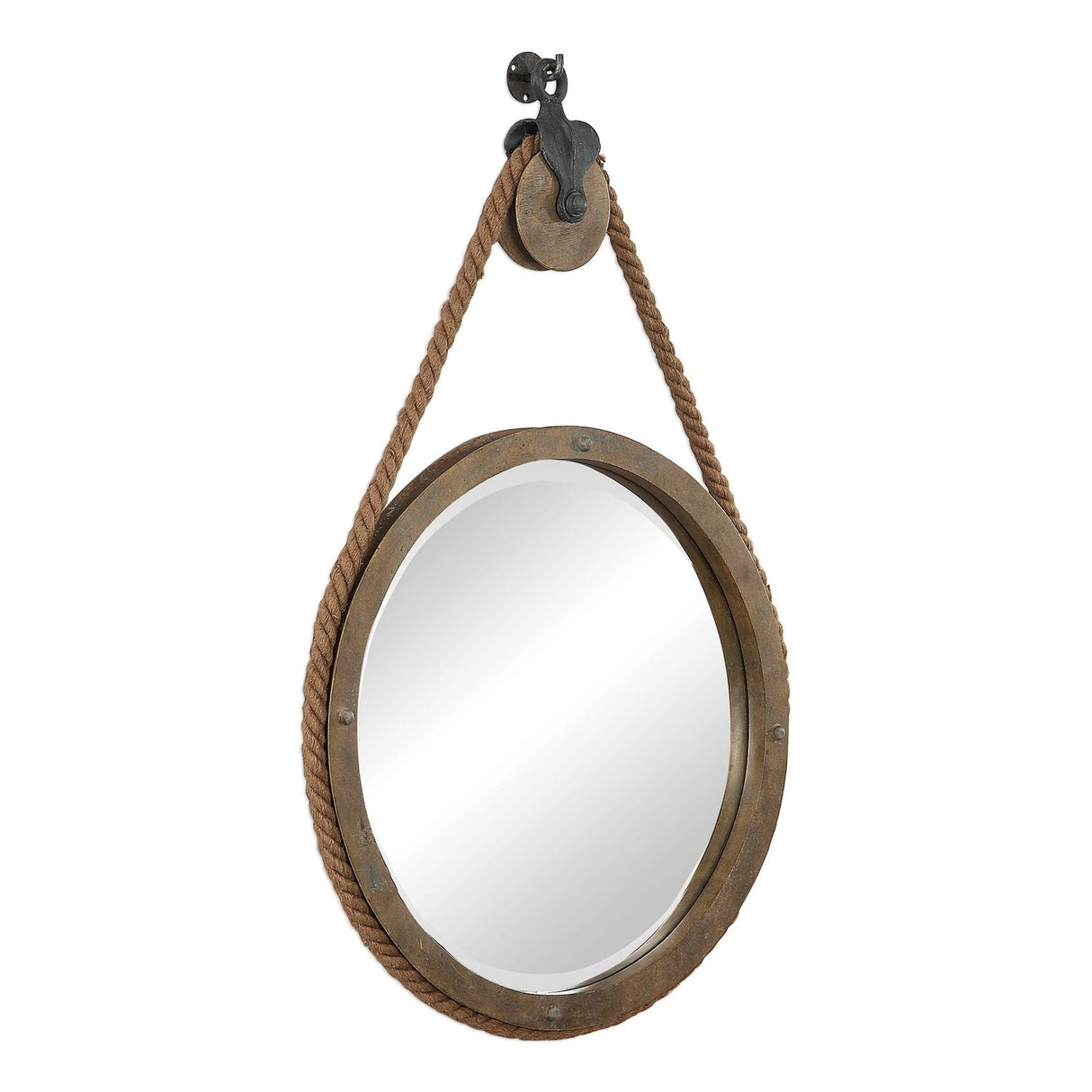 Uttermost Melton Round Pulley Mirror - Home Elegance USA