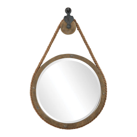 Uttermost Melton Round Pulley Mirror - Home Elegance USA