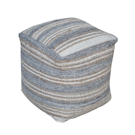 Uttermost Mesick Handwoven Gray Pouf - Home Elegance USA