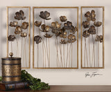 Uttermost Metal Tulips Wall Art - Set Of 3 - Home Elegance USA