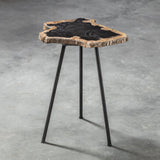 Uttermost Mircea Petrified Wood Accent Table - Home Elegance USA