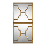 Uttermost Misa Gold Square Mirrors - Set Of 2 - Home Elegance USA