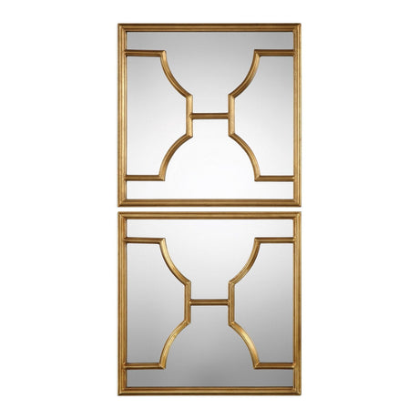 Uttermost Misa Gold Square Mirrors - Set Of 2 - Home Elegance USA