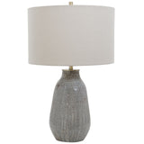 Uttermost Monacan Gray Textured Table Lamp - Home Elegance USA