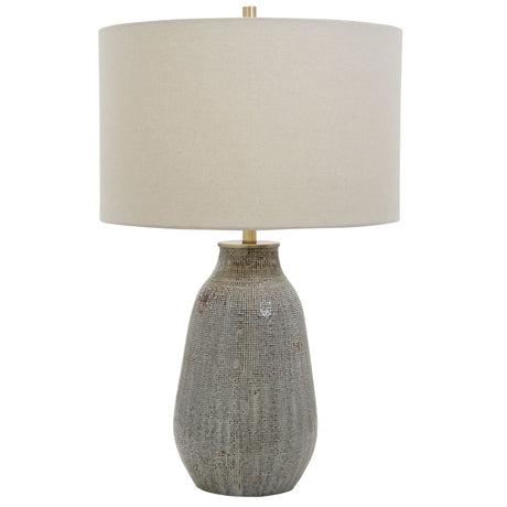 Uttermost Monacan Gray Textured Table Lamp - Home Elegance USA