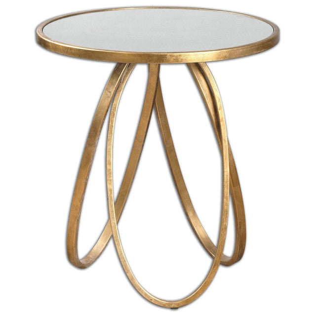 Uttermost Montrez Gold Side Table - Home Elegance USA