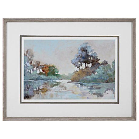 Uttermost Morning Lake Watercolor Framed Print - Home Elegance USA