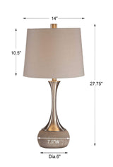 Uttermost Niah Brushed Nickel Lamp - Home Elegance USA