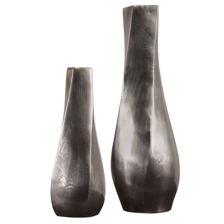 Uttermost Noa Dark Nickel Vases - Set Of 2 - Home Elegance USA
