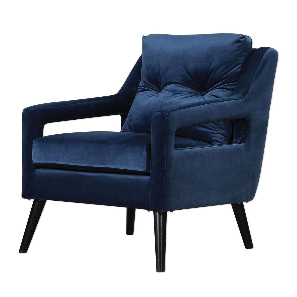 Uttermost O'Brien Blue Velvet Armchair - Home Elegance USA