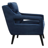 Uttermost O'Brien Blue Velvet Armchair - Home Elegance USA