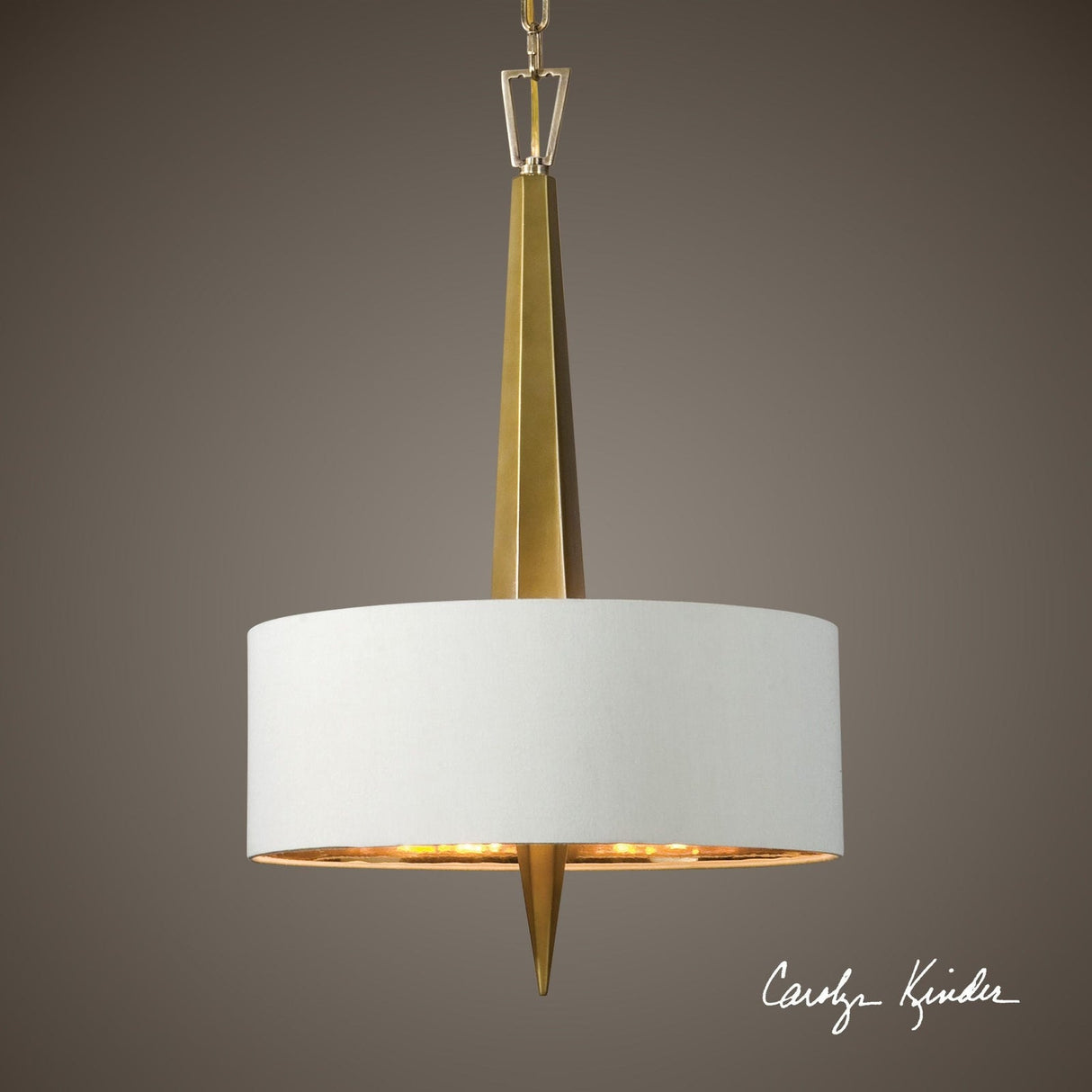 Uttermost Obeliska 3 Light Gold Chandelier - Home Elegance USA