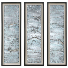 Uttermost Ocean Swell Painted Metal Art - Set Of 3, 3 Cartons - Home Elegance USA