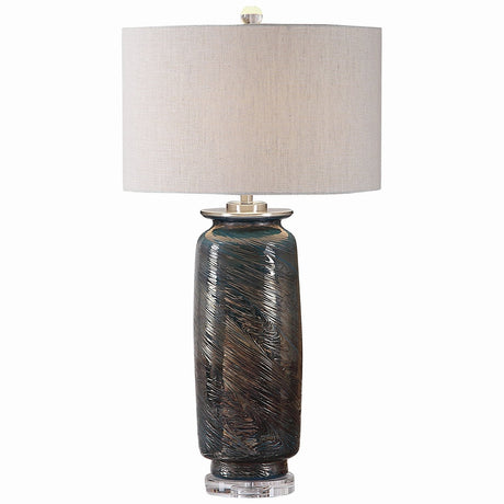 Uttermost Olesya Swirl Glass Table Lamp - Home Elegance USA