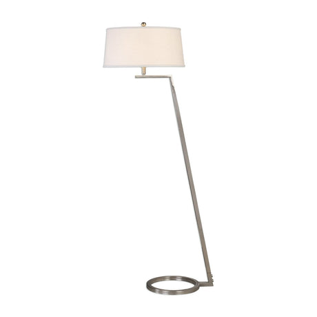 Uttermost Ordino Modern Nickel Floor Lamp - Home Elegance USA