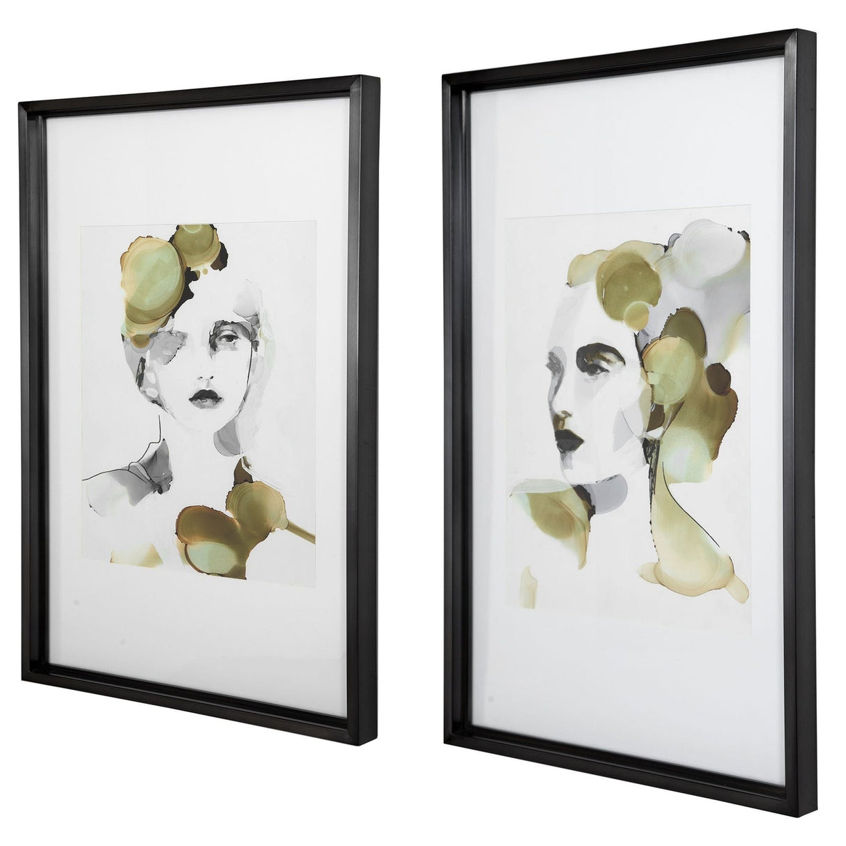 Uttermost Organic Portrait Framed Prints - Set Of 2 - Home Elegance USA