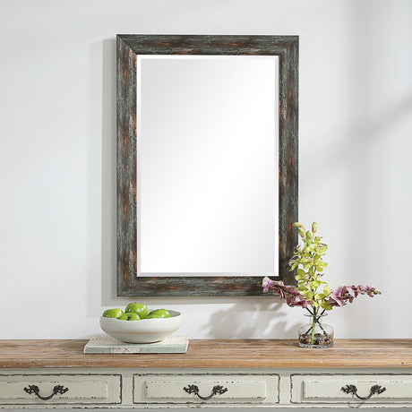 Uttermost Owenby Rustic Silver & Bronze Mirror - Home Elegance USA