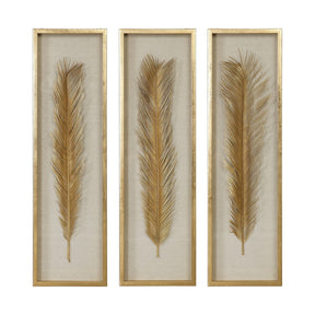 Uttermost Palma Gold Leaf Shadow Box - Set Of 3 - Home Elegance USA