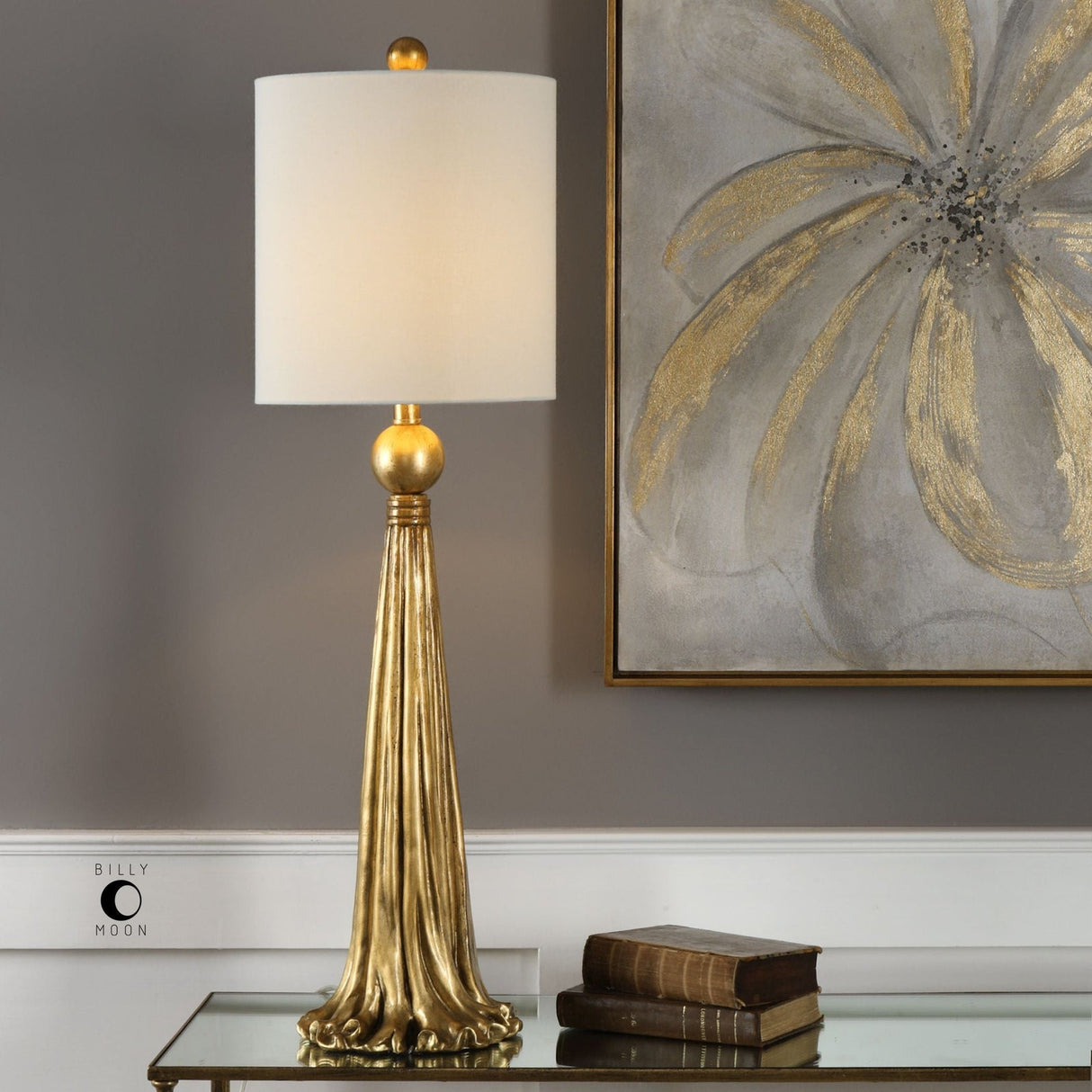 Uttermost Paravani Metallic Gold Lamp - Home Elegance USA