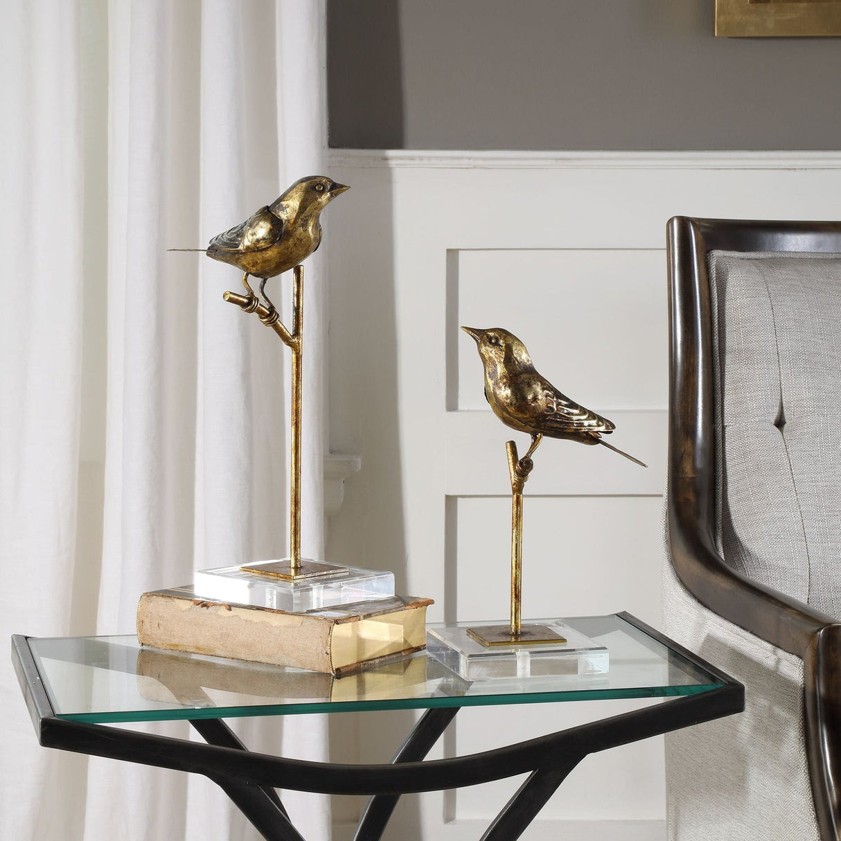 Uttermost Passerines Bird Sculptures - Set Of 2 - Home Elegance USA