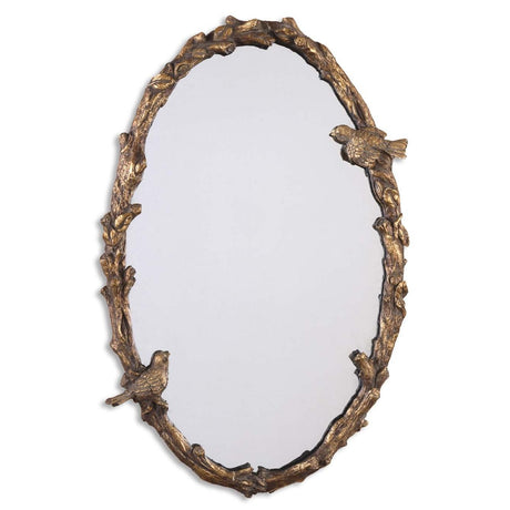 Uttermost Paza Oval Vine Gold Mirror - Home Elegance USA