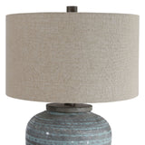 Uttermost Pelia Light Aqua Table Lamp - Home Elegance USA