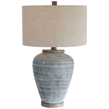 Uttermost Pelia Light Aqua Table Lamp - Home Elegance USA